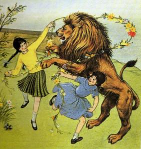 Cover illustration by Pauline Baynes for C. S. Lewis's The Lion, the Witch, and the Wardrobe